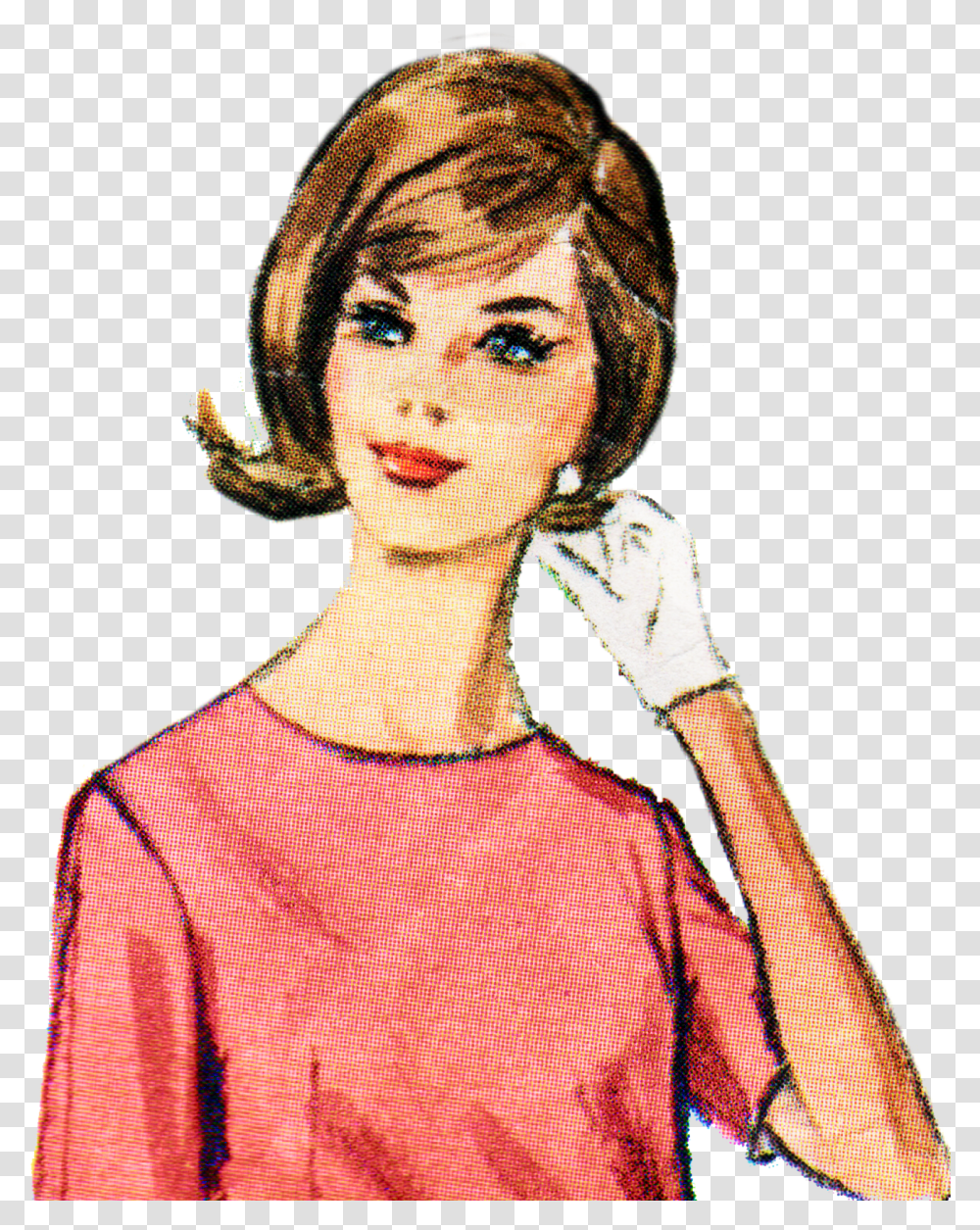 Free Retro Clip Art Vintage Lady Clipart, Person, Face, Female Transparent Png