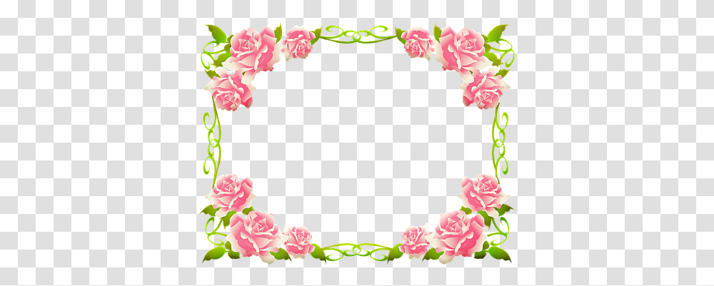 Free Retro Flower Frame & Vintage Illustrations Pixabay Rose Border Clip Art, Plant, Graphics, Blossom, Floral Design Transparent Png