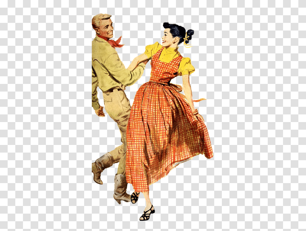 Free Retro People & Peoplepng Vintage Square Dancing, Dance Pose, Leisure Activities, Clothing, Person Transparent Png