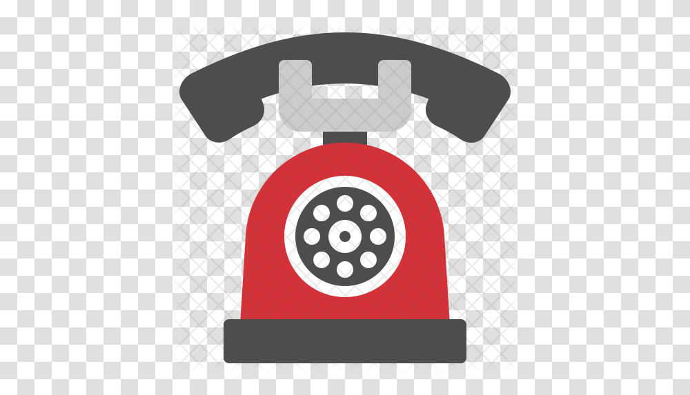Free Retro Telephone Icon Of Flat Style Corded Phone, Electronics, Dial Telephone, Road Sign, Symbol Transparent Png