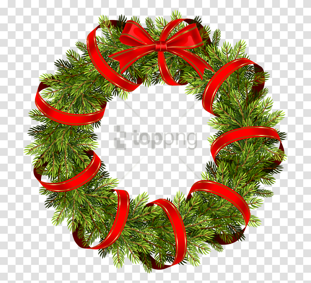 Free Ribbons Christmas Images Background Background Christmas Wreath Transparent Png