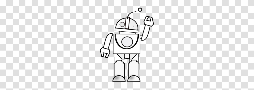 Free Robot Clipart Black And White, Gas Pump, Machine, Lamp Transparent Png