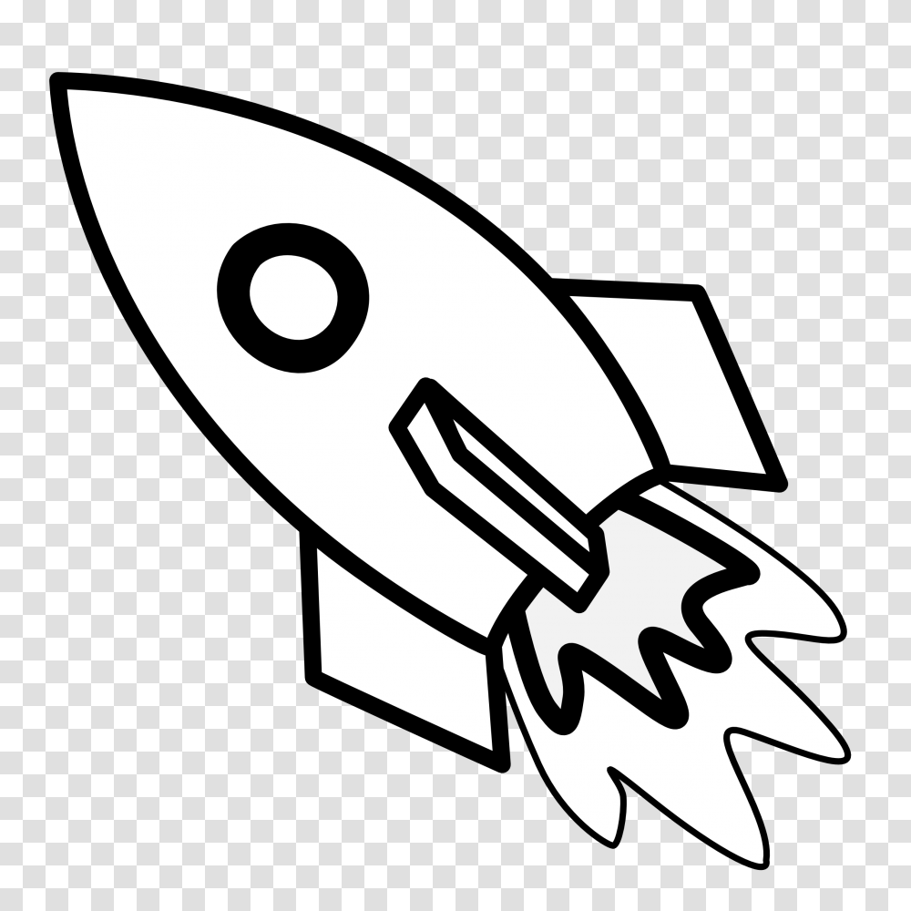 Free Rocket Clipart, Hand, Stencil Transparent Png