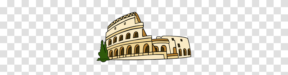 Free Roman Colosseum Clip Art, Dome, Architecture, Building, People Transparent Png