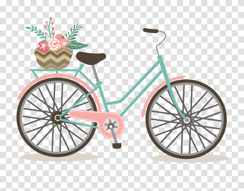 Free Romantic Bicycle Clip Art Set, Vehicle, Transportation, Bike, Wheel Transparent Png