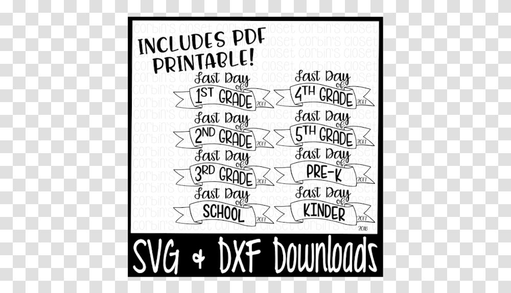 Free Sale Last Day Of School Svg Bundle Last Day Paper, Label, Word, Handwriting Transparent Png