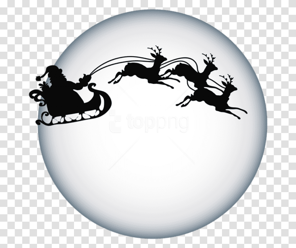 Free Santa Clause And Moon Shade Merry Christmas And Good Night, Bird, Animal, Frisbee, Toy Transparent Png