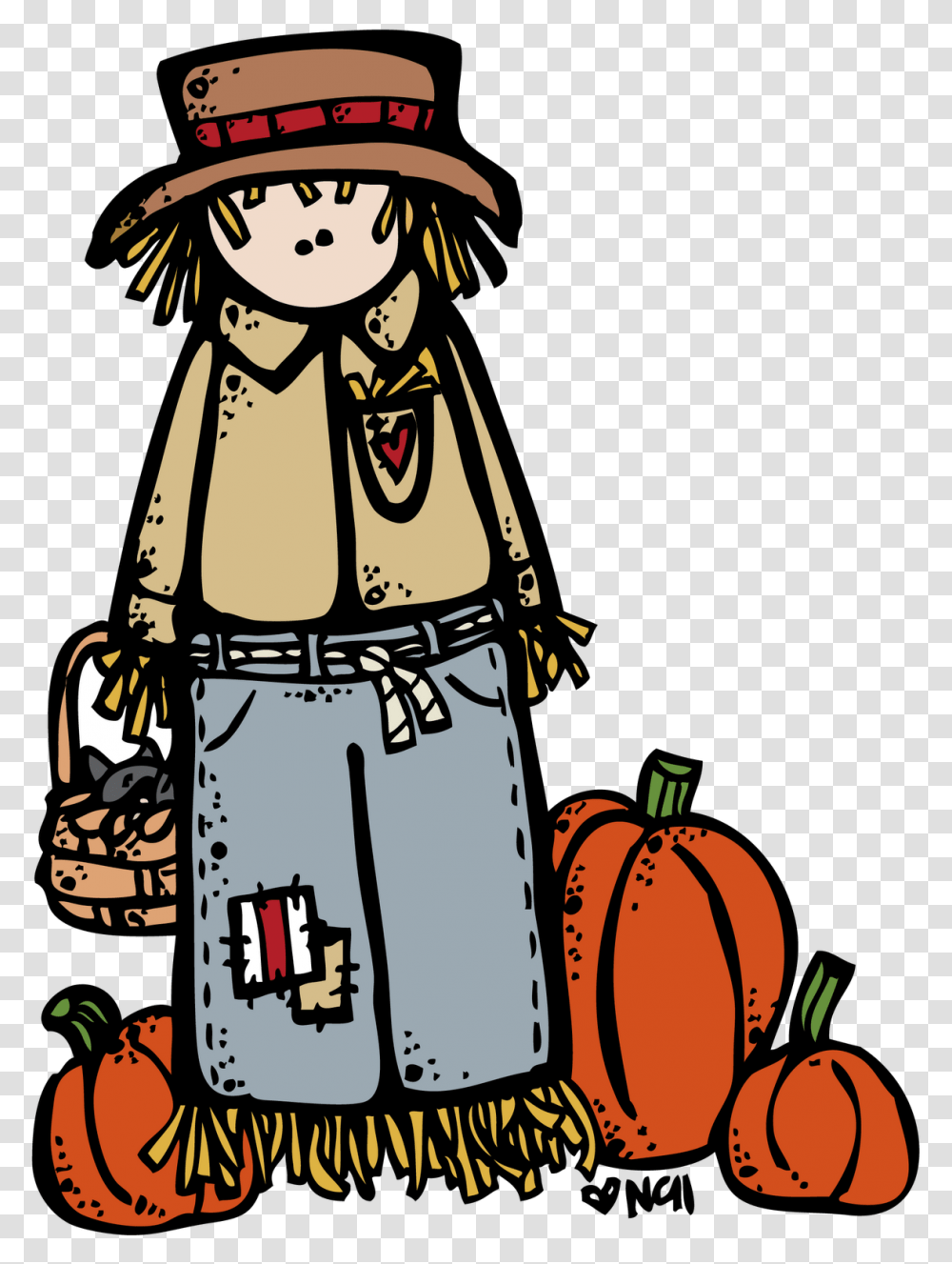 Free Scarecrow Thinking Cliparts, Person, Human, Plant, Pumpkin Transparent Png