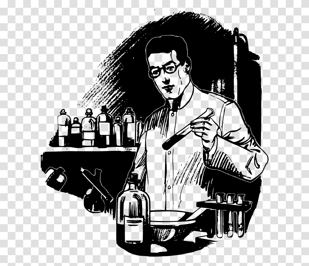 Free Scientist With Beaker Scientist In Lab, Gray, World Of Warcraft Transparent Png