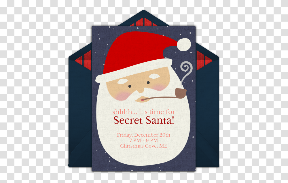 Free Secret Santa Invite, Advertisement, Poster, Flyer, Paper Transparent Png