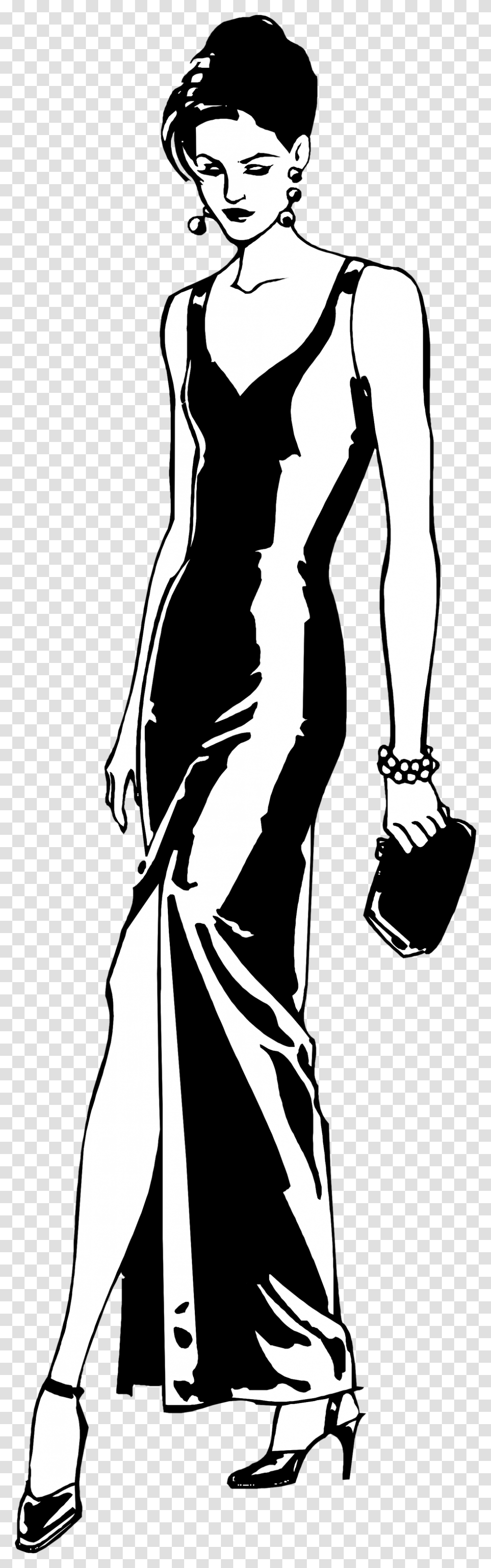Free Sexy Silhouette Illustration Of Woman In White Dress, Hand, Person, Human, Holding Hands Transparent Png