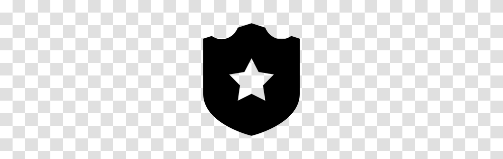 Free Shield Batch Star Safe Badge Sheriff Police Icon, Gray, World Of Warcraft Transparent Png