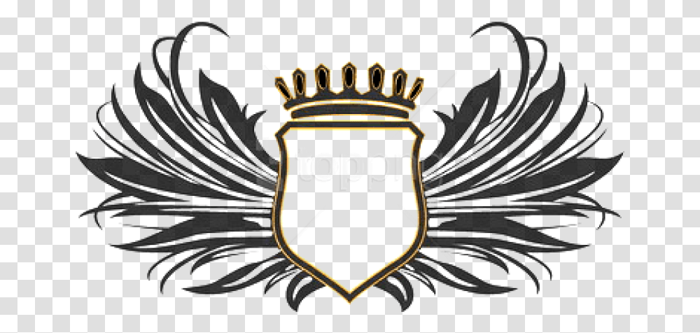 Free Shield Wings Image With, Logo, Trademark, Emblem Transparent Png