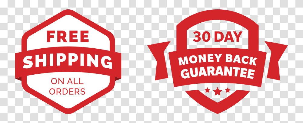 Free Shipping And 30 Day Money Back Guarantee On All Free Money Back 30 Day Guarantee Icon, Alphabet, Label, Logo Transparent Png