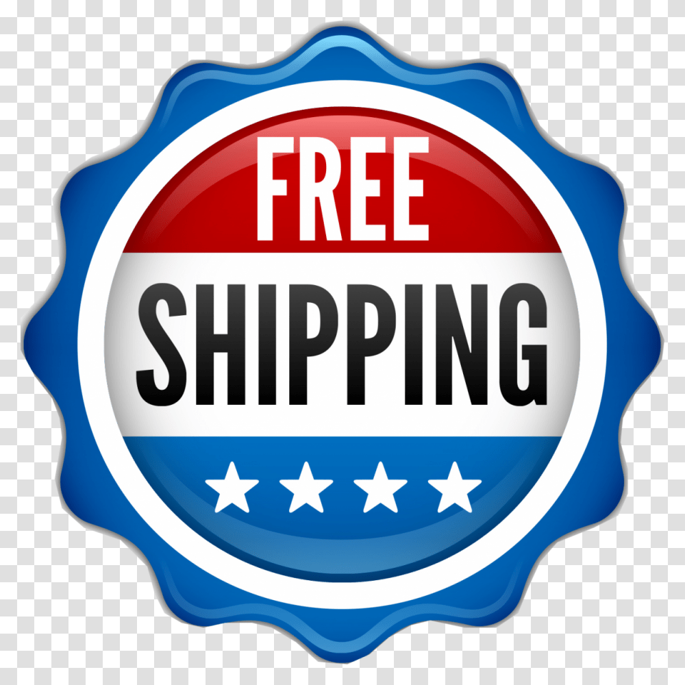 Free Shipping Circle Icon Background Free Shipping Usa, Label, Ketchup, Food Transparent Png