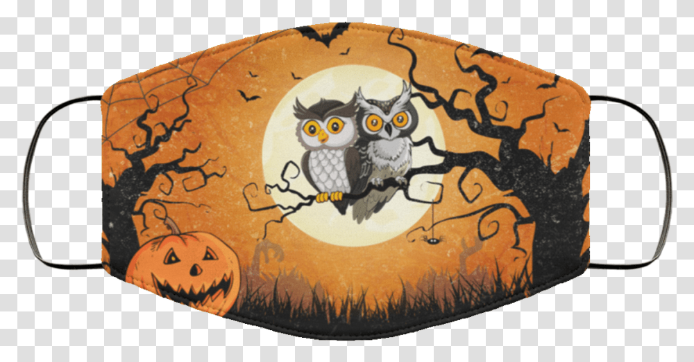 Free Shipping Owl Halloween Couple Pumpkin Face Mask Cute Owl, Cat, Animal, Dish, Meal Transparent Png