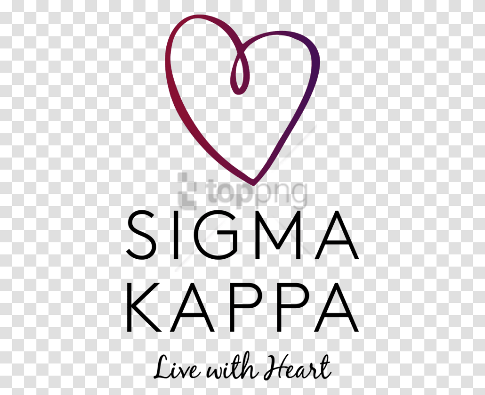 Free Sigma Kappa Live With Heart Image With, Label, Sticker, Logo Transparent Png