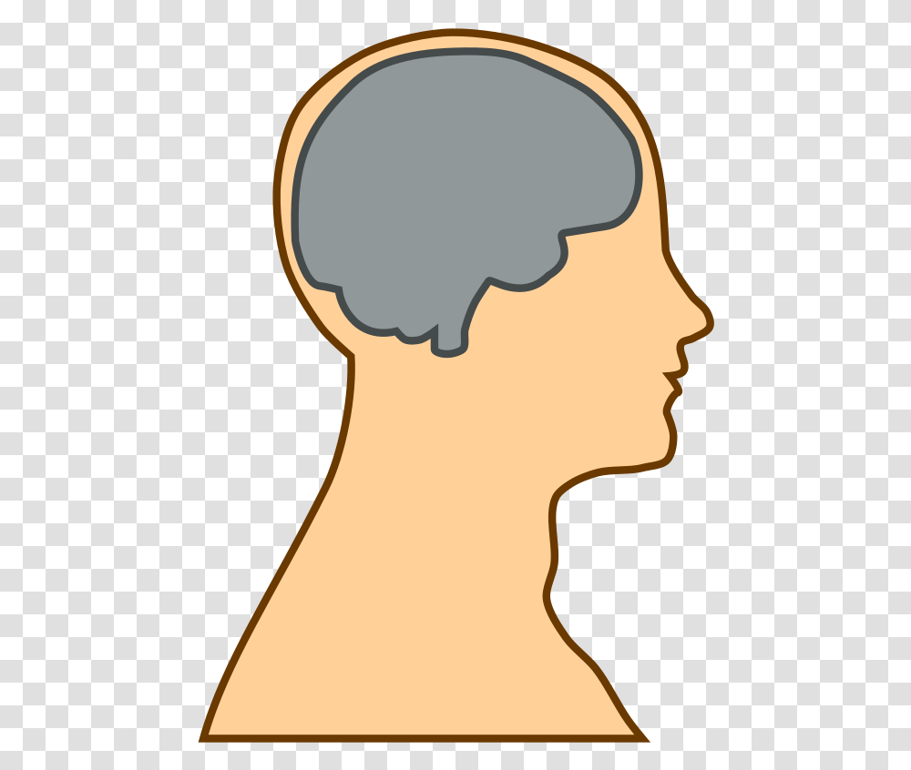 Free Simple Brain Silhouette Cartoon Head With Brain, Hand, Neck, Pillow, Cushion Transparent Png