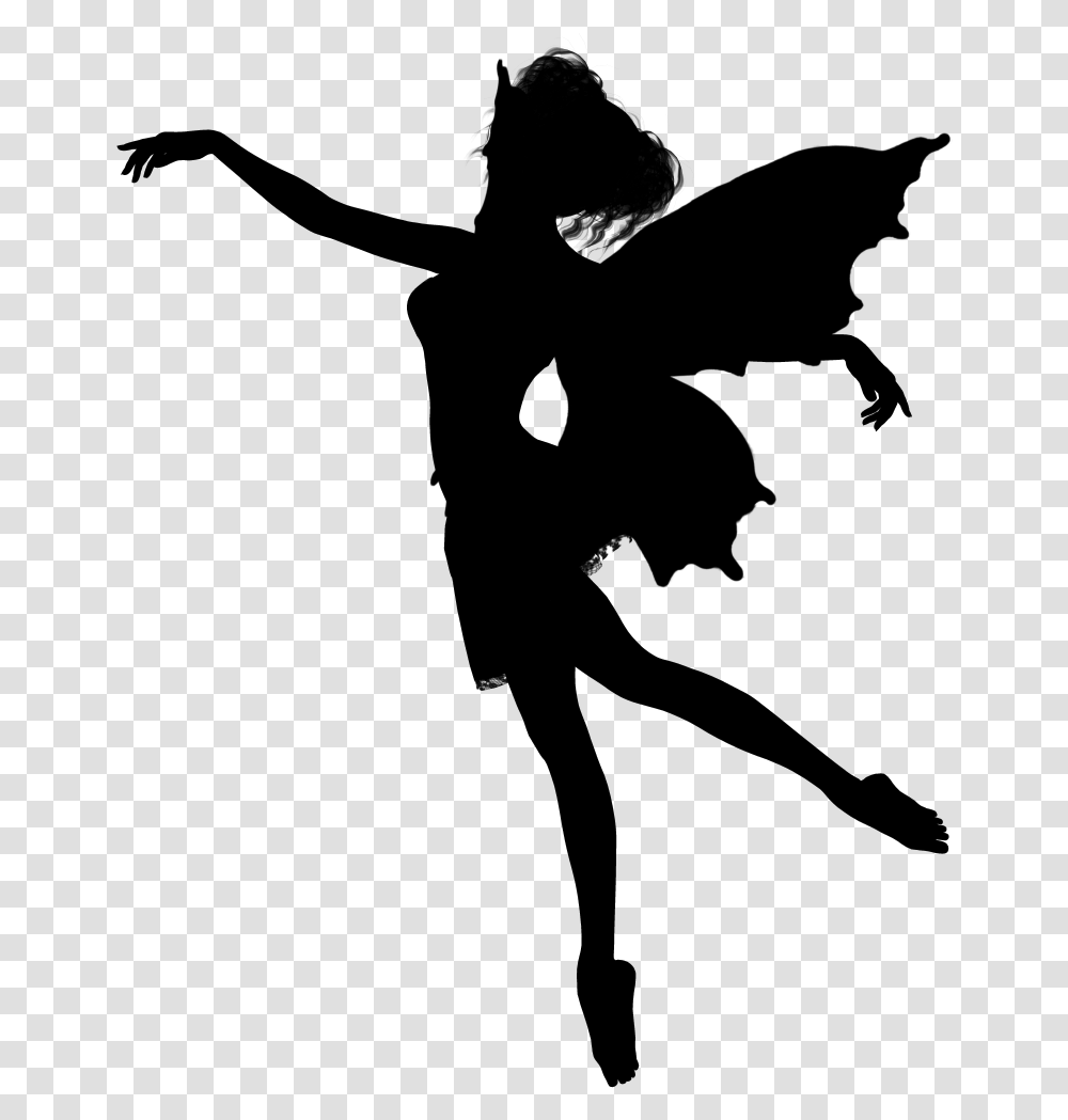 Free Simple Tinkerbell Silhouette Fairy Silhouette, Gray, World Of Warcraft Transparent Png