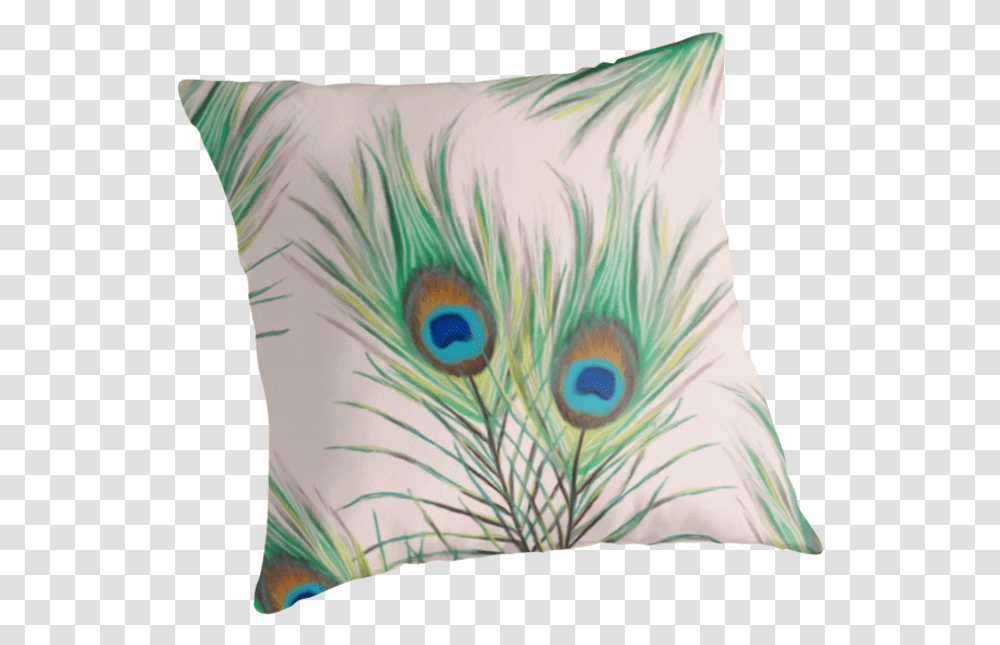 Free Single Peacock Feathers Cushion, Pillow, Chicken, Poultry, Fowl Transparent Png