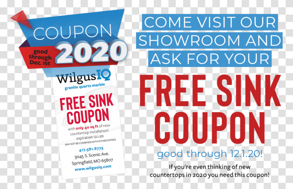 Free Sink Coupon Ad 2 Flyer, Advertisement, Poster, Paper, Brochure Transparent Png
