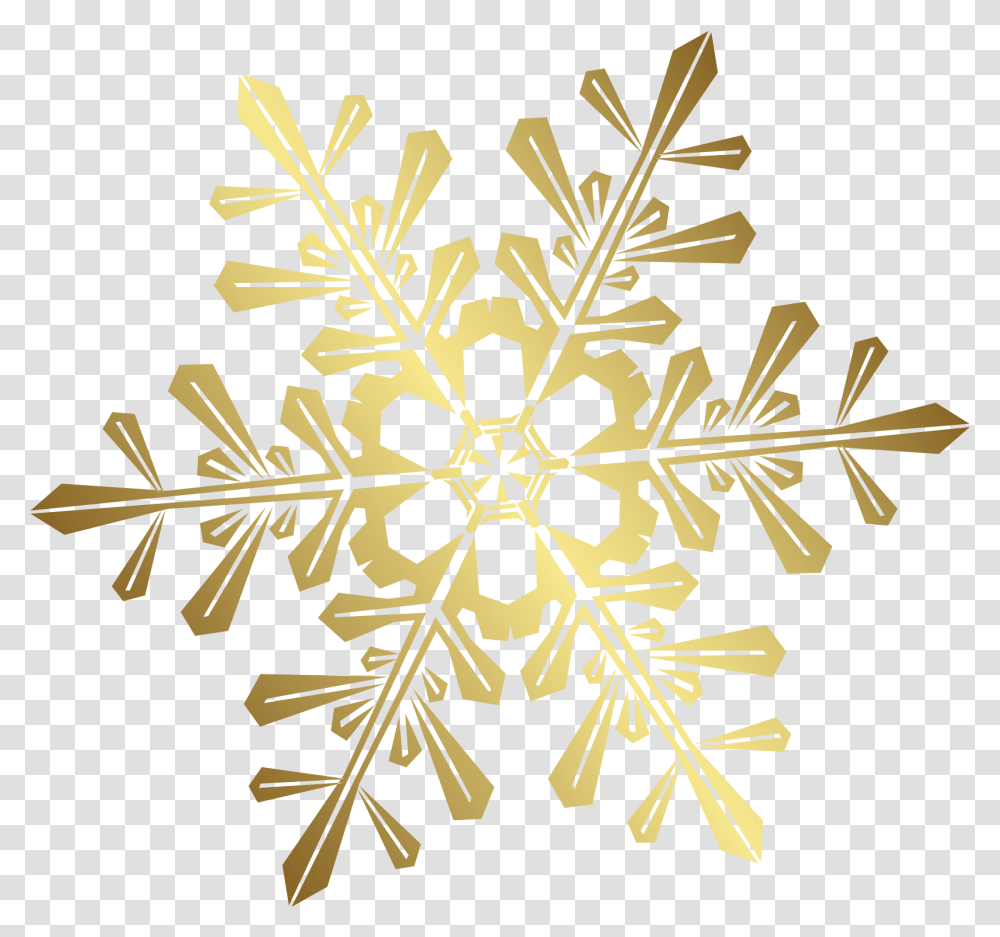 Free Snowflake Snow Christmas Gold, Pattern, Floral Design, Graphics, Art Transparent Png