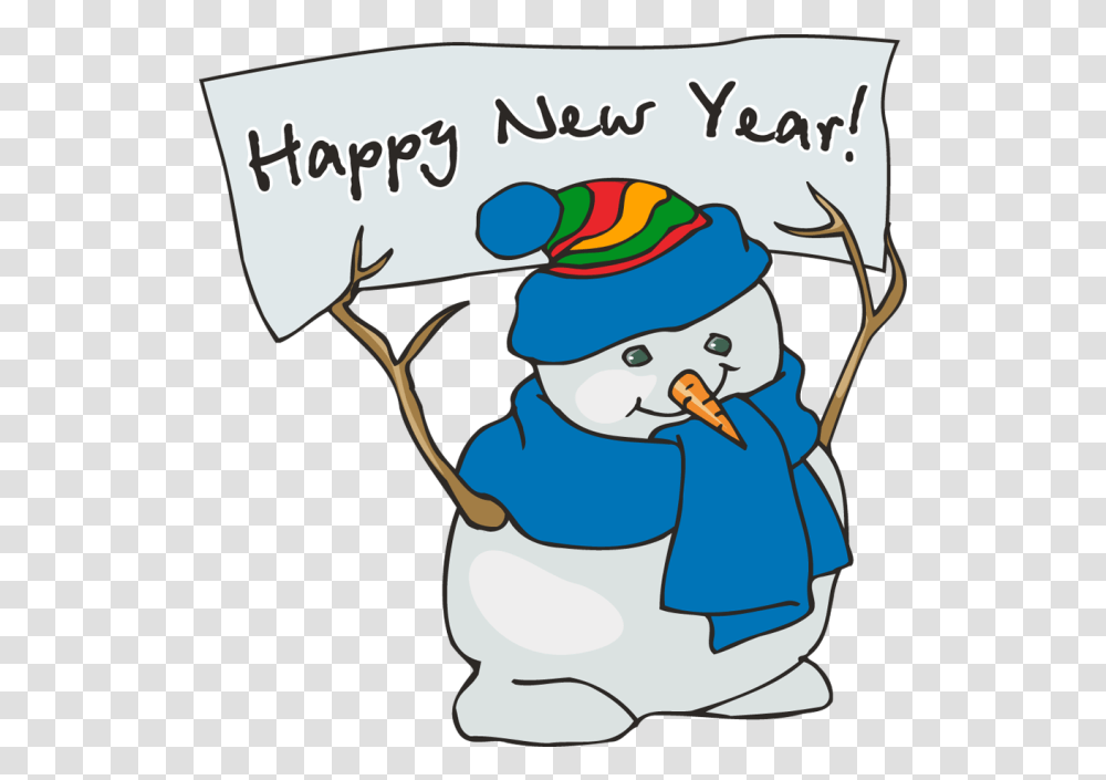 Free Snowman Clipart Background Hd Images Cute Happy New Year Clip Art, Outdoors, Nature, Clothing, Text Transparent Png