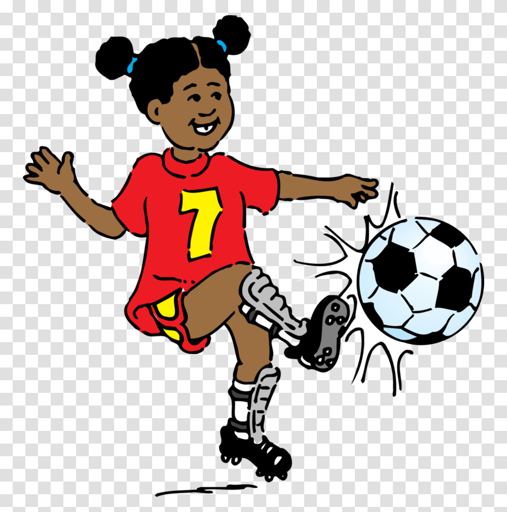 Free Soccer Clipart Playing Soccer Clip Art, Person, People, Soccer Ball, Team Sport Transparent Png