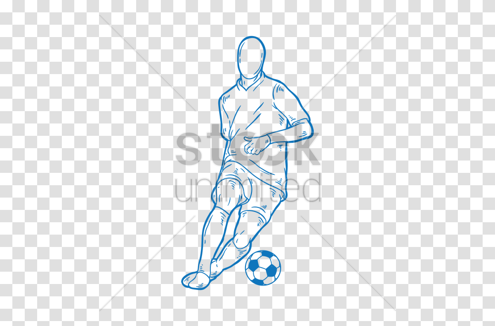 Free Soccer Player Kicking Ball Vector Image, Bow, Sport, Sports, Golf Club Transparent Png