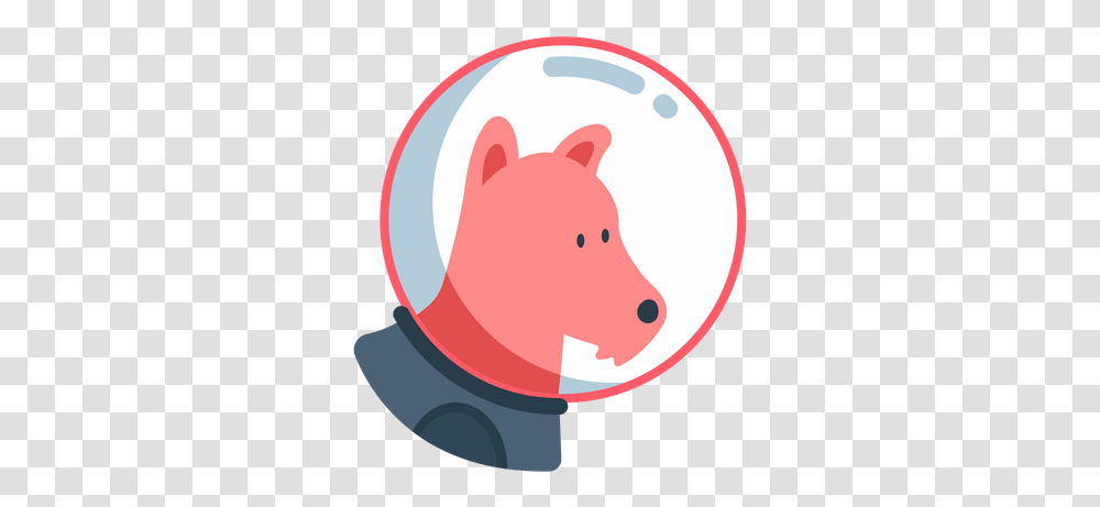 Free Space Dog Icon Of Flat Style Space Dog Icon, Piggy Bank, Mammal, Animal Transparent Png