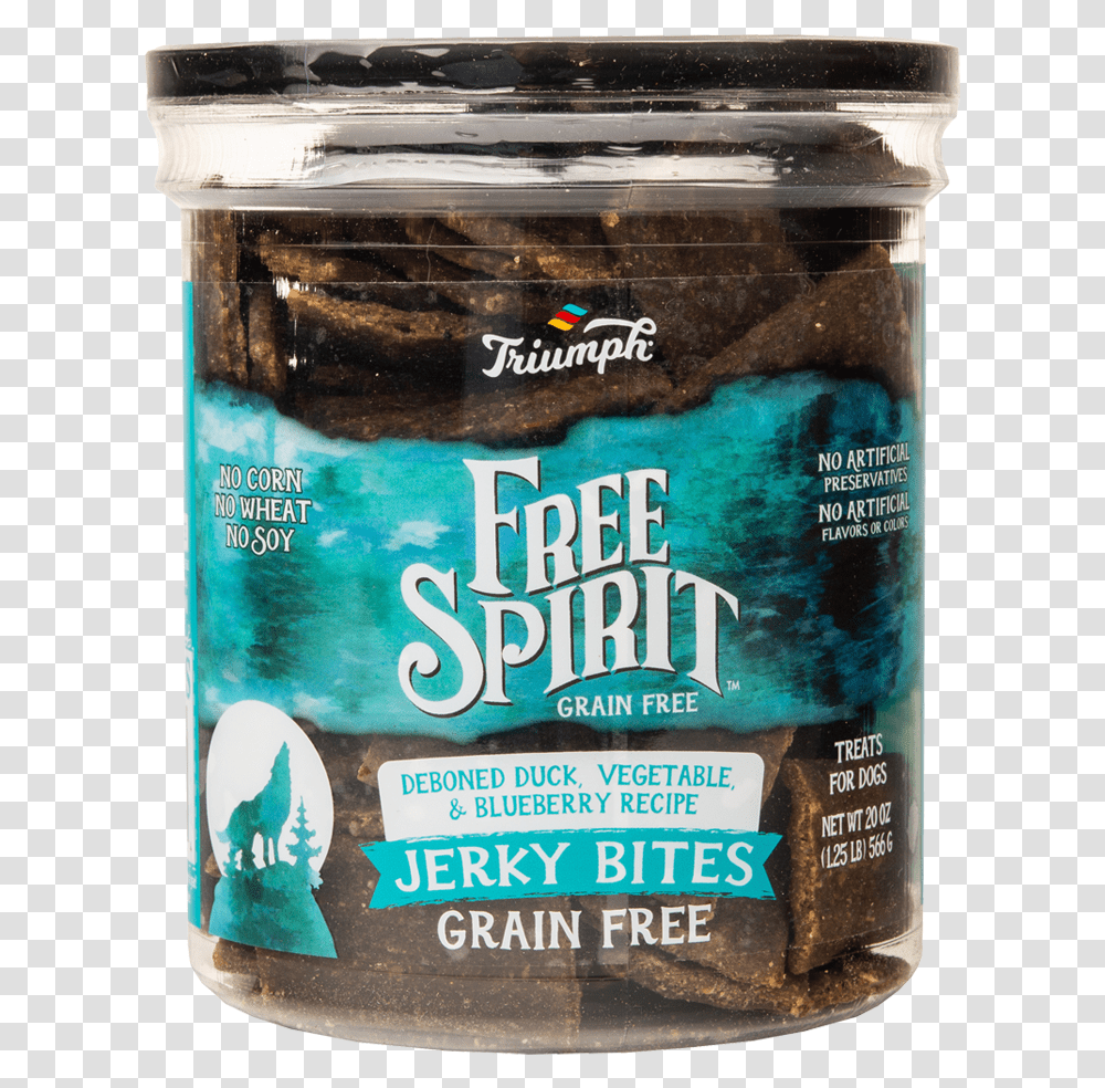 Free Spirit Grain Duck Vegetable & Blueberry Recipe Triumph Jerky Bite Treats 20oz, Plant, Food, Produce, Animal Transparent Png