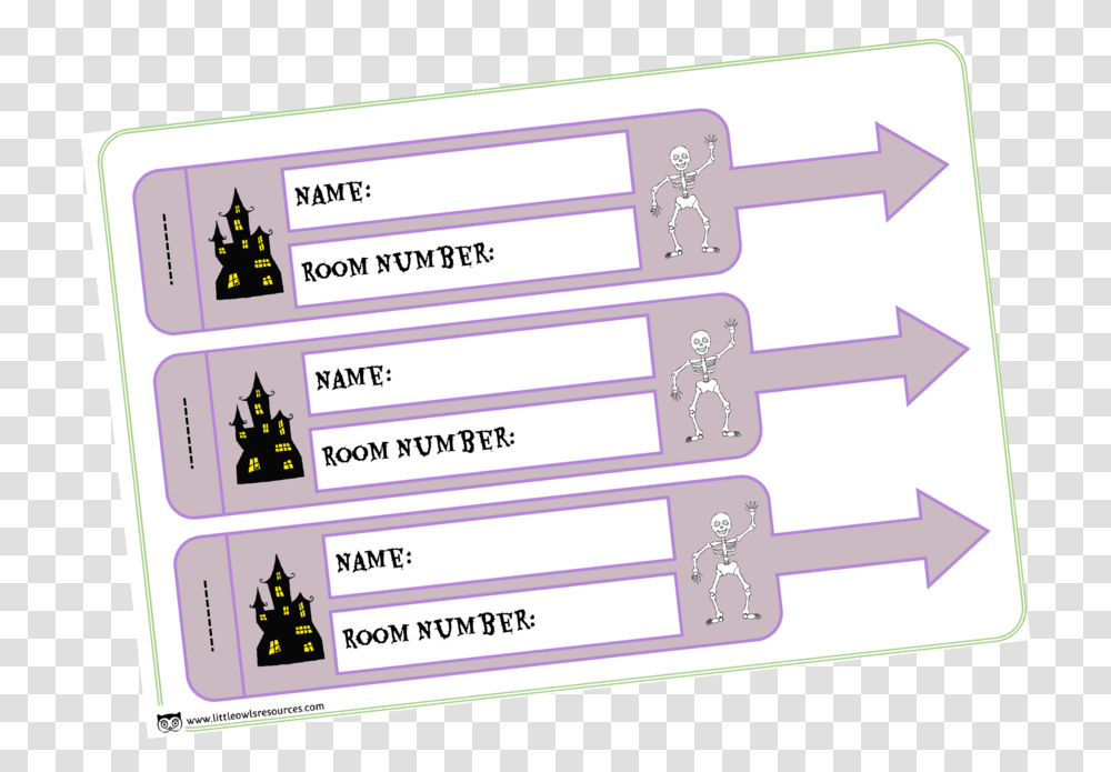 Free Spooky Halloween Luggage Tags Printable Role Play Early Display Device, Text, Label, Paper, Driving License Transparent Png