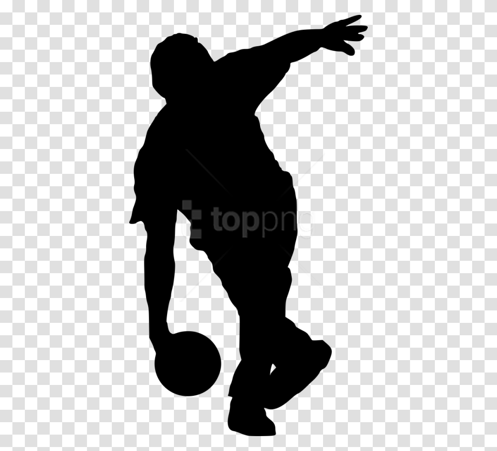 Free Sport Bowling Silhouette Bowling Silhouette, Person, Human, Kneeling, Sports Transparent Png