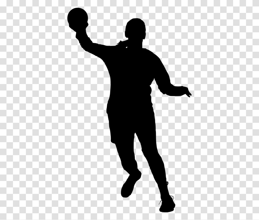 Free Sport Handball Silhouette Images Silhouette, Person, Standing, Duel Transparent Png