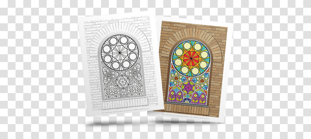 Free Stained Glass Adult Coloring, Doodle, Drawing Transparent Png