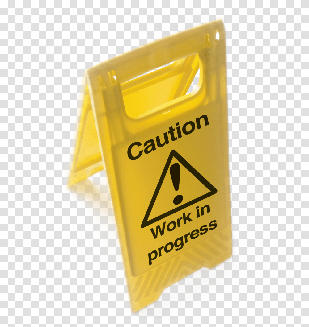 Free Standing Warning Sign, Road Sign, Mustard, Food Transparent Png