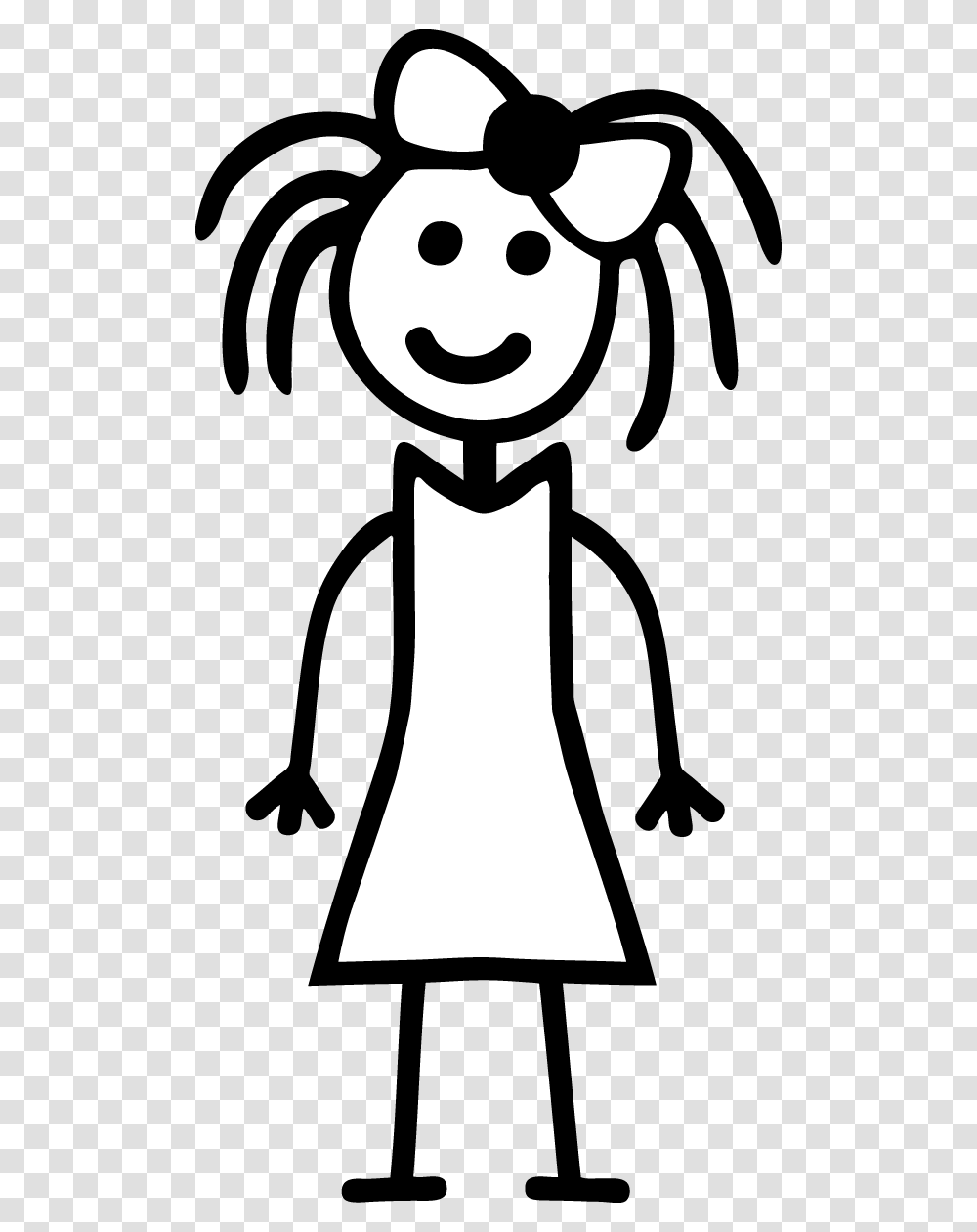 Free Stick Figure Girl, Stencil, Animal, Person, Human Transparent Png