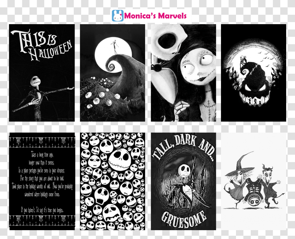 Free Sticker Kit Printable Nightmare Before Christmas Stickers, Collage, Poster, Advertisement, Flyer Transparent Png