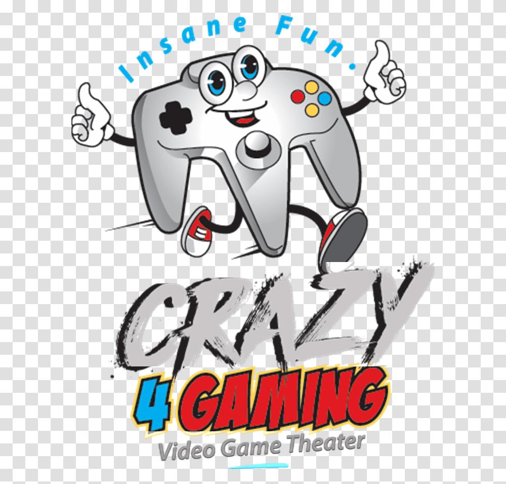 Free Stock Crazy Gaming Video Game Cartoon, Label, Sticker, Poster Transparent Png