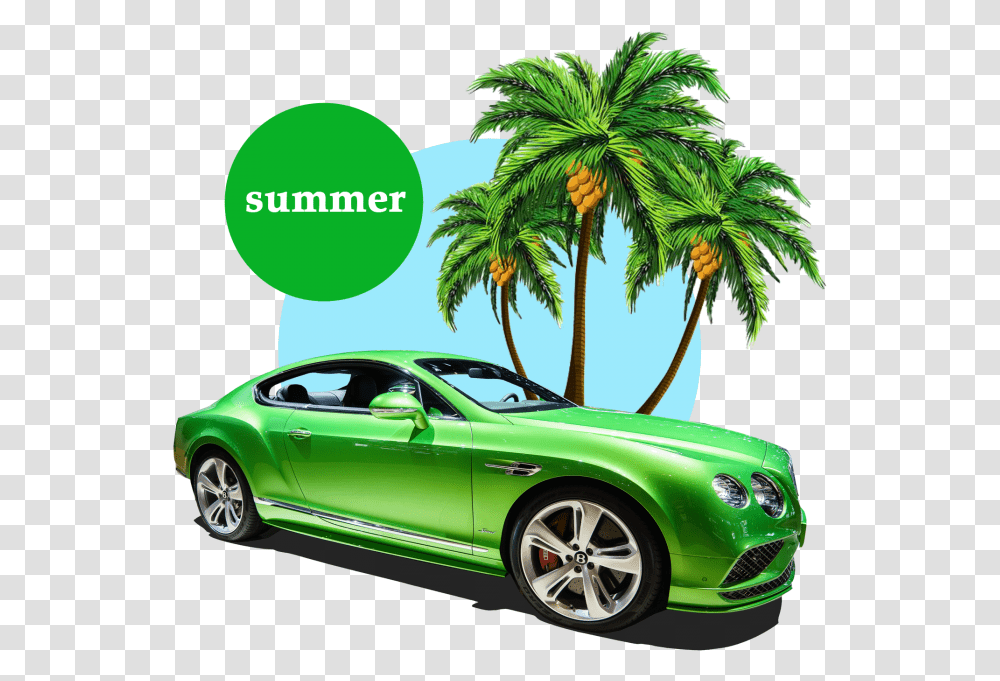 Free Summer Palm Tree - Images Vector Psd Cartoon Date Tree, Vehicle, Transportation, Sports Car, Coupe Transparent Png