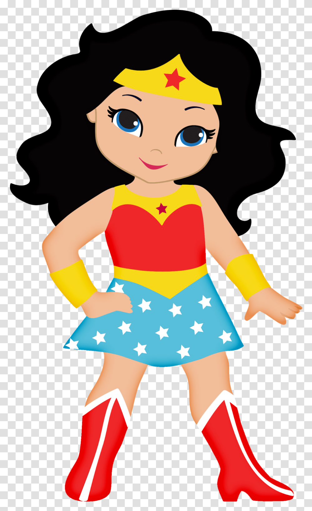 Free Superhero Clipart Little Wonder Woman Cartoon, Person, Human, Female, Girl Transparent Png