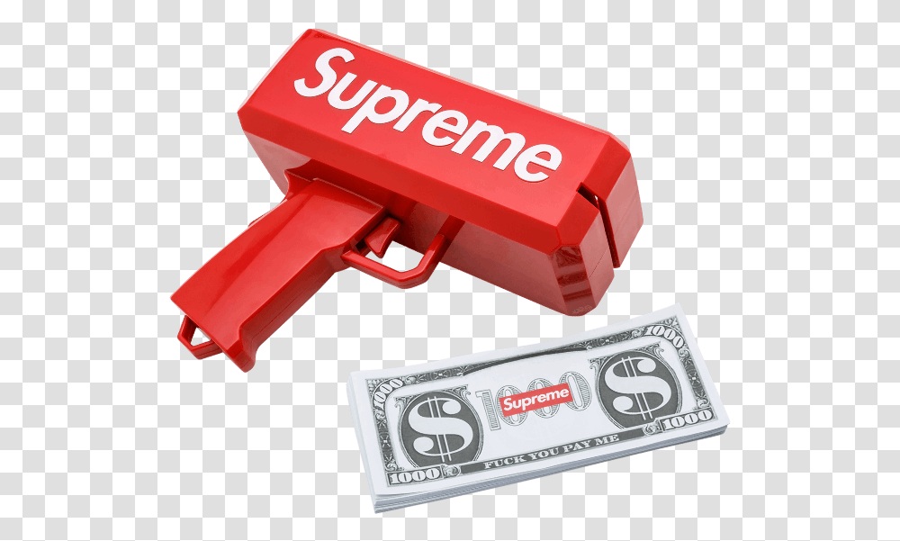 Free Supreme Gun Images Supreme Money Gun Price, Dollar, Electronics Transparent Png