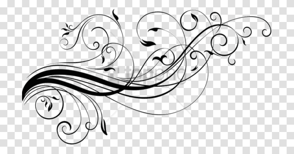 Free Swirl Line Design Image With Swirls, Floral Design, Pattern Transparent Png