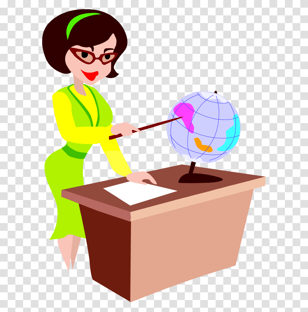 Free Teacher At Her Desk Clip Art Image From Free Clip Teacher Animated Gif, Person, Human, Astronomy, Outer Space Transparent Png