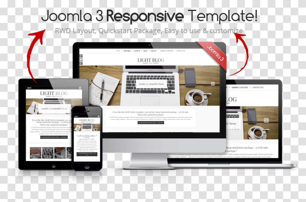 Free Template Joomla 3.8 Responsive, Mobile Phone, Electronics, Computer, Monitor Transparent Png