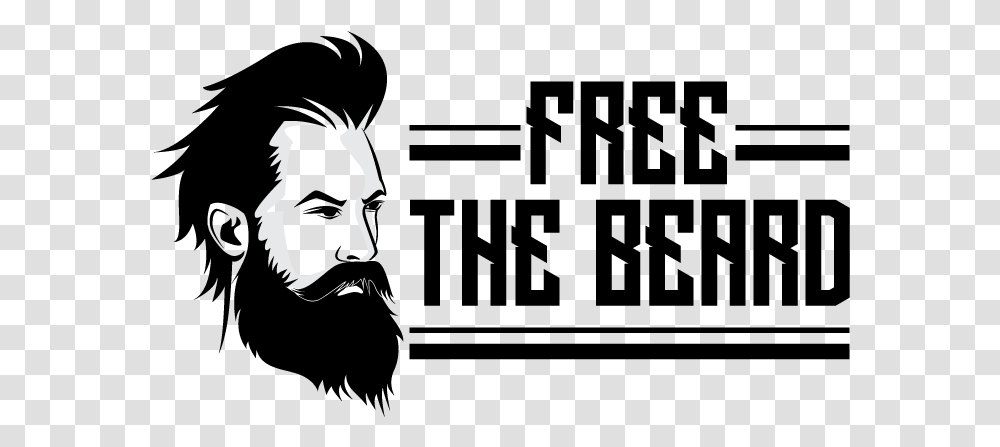 Free The Beard T Shirt Co Graphic Design, Person, People, Leisure Activities, Silhouette Transparent Png