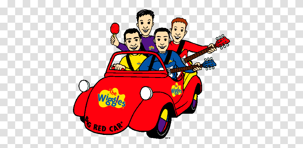 Free The Wiggles Clip Art Cartoon Wiggles Big Red Car Wiggles Clipart, Person, Guitar, Leisure Activities, Musical Instrument Transparent Png