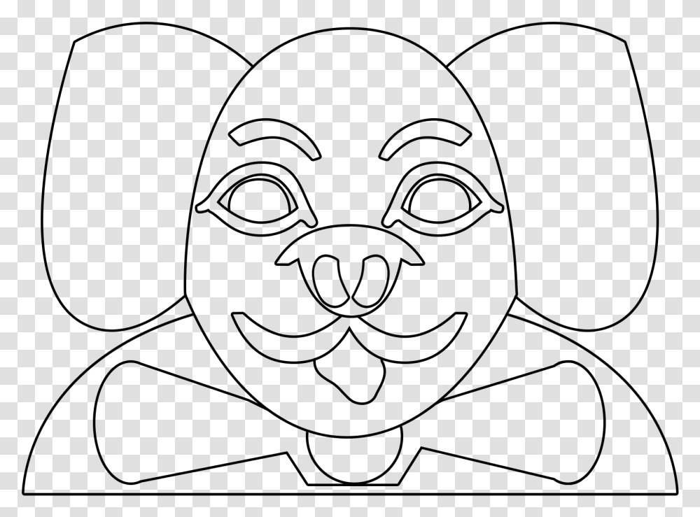 Free Theatre Mask Lineart Line Art, Gray, World Of Warcraft Transparent Png