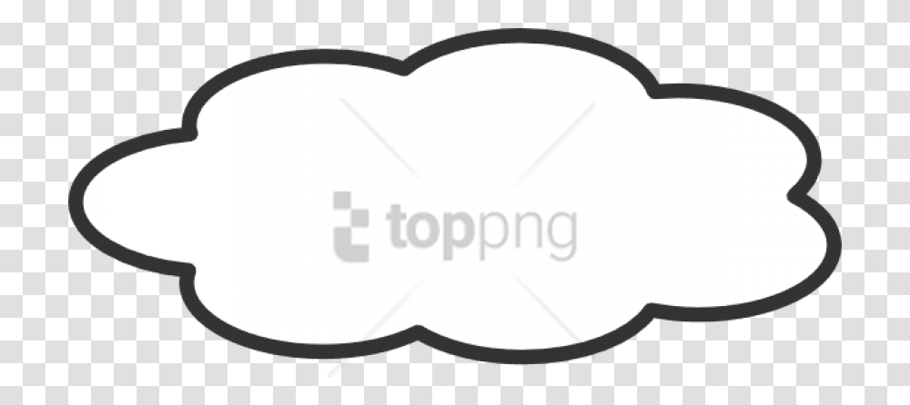 Free Thinking Cloud Image With Label, Pillow, Cushion, Baseball Cap, Hat Transparent Png