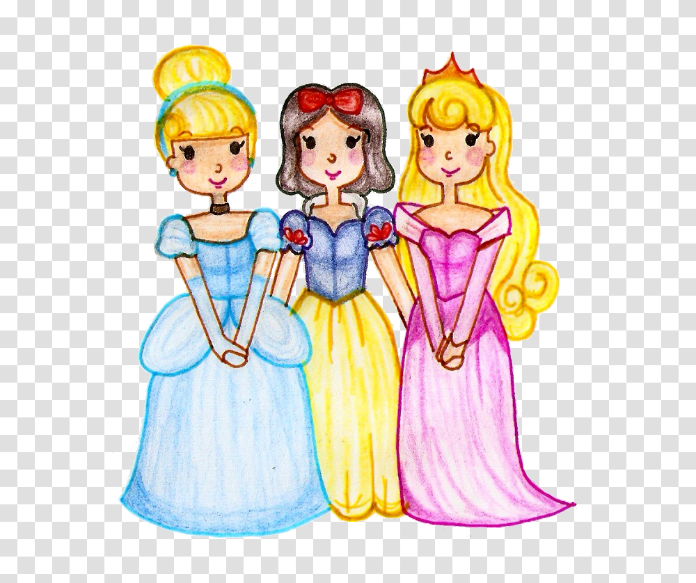 Free Three Princesses Cliparts, Person, Drawing, Doodle, Doll Transparent Png